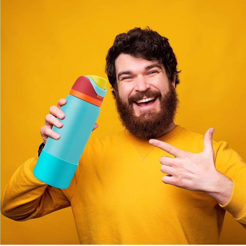 5for$10 Aqua Blue Silicone Water Bottle Boot Owala 40oz Protective Bottom